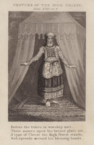 Costume du Grand Prêtre, Exode XVIII, verset 4 (gravure) - English School
