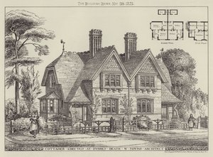 Cottages érigés à Bushey Heath (gravure)
