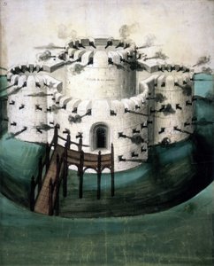 Cotton Augustus I i f.21, Design pour les châteaux de Walmer et Sundown ("Un château pour les Downes")