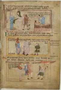Lamech et ses deux épouses et son fils, Tubalcain, le forgeron, au travail