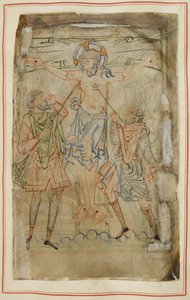 La Crucifixion, du Psautier de Tiberius, c.1050