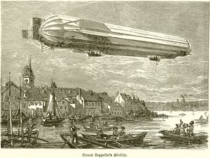 Le dirigeable du comte Zeppelin - English School