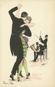 Couple dansant le Two Step - English School