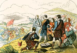 Covenanters attaqués par les troupes du roi - English School
