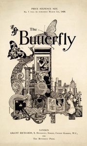 Couverture du magazine The Butterfly, publié le 1er mars 1899 - English School