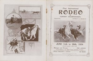 Couverture du programme du premier rodéo international