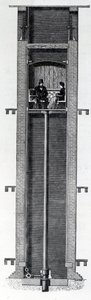 Ascenseurs hydrauliques automatiques améliorés de Coyler, 19ème siècle - English School