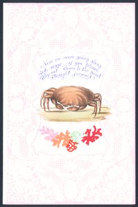 Carte de vœux de crabe - English School