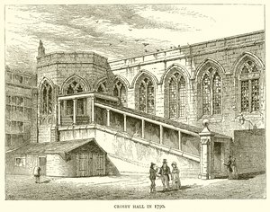 Crosby Hall en 1790 - English School
