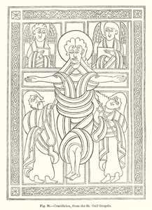 Crucifixion, des Évangiles de Saint-Gall