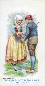 Salutation coutumière au Danemark, 1907