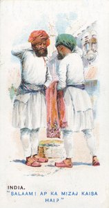 Salutation coutumière en Inde, 1907