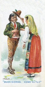 Salutation coutumière en Italie, 1907