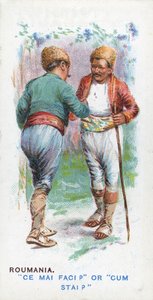 Salutation coutumière en Roumanie, 1907
