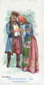 Salutation coutumière en Russie, 1907