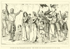 Coutumes du XIIIe siècle, la procession solennelle et festive de la Grue - English School