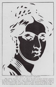 Portrait découpé de la reine Victoria (gravure) - English School