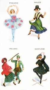 Danseurs des îles britanniques, cartes de cigarettes, 1915