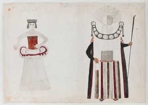 Danseuse et un Chef Pleureur de Tahiti