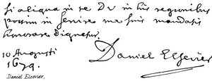 Daniel Elzevier - English School