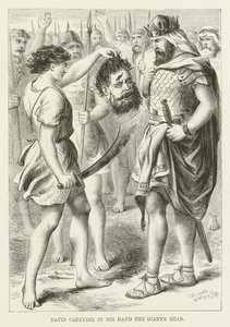 David portant la tête du géant - English School