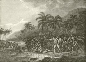 Mort du Capitaine Cook - English School