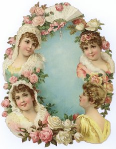 Décoration avec des portraits de femmes - English School