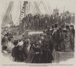 Départ de 800 non-conformistes de Londres, jeudi dernier, pour la nouvelle colonie d