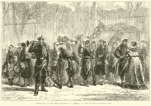 Départ du 10e Régiment de la Garde nationale vers les postes avancés, octobre 1870 - English School
