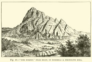Der Borzen, près de Bilin, en Bohême, une colline de phonolite - English School