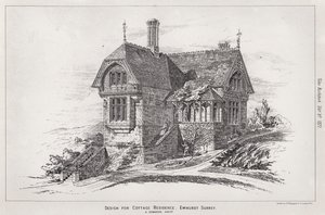 Conception pour une résidence de cottage, Ewhurst, Surrey (gravure) - English School