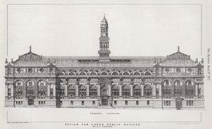 Conception pour les bureaux publics de Leeds (gravure) - English School
