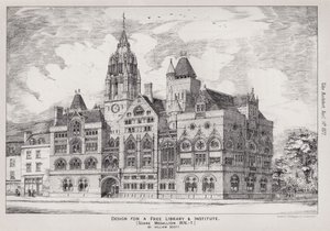 Conception pour une bibliothèque libre et un institut, Médaille Soane - English School