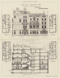 Conception pour une résidence londonienne (gravure) - English School