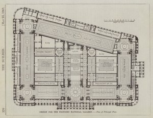 Conception pour la Galerie Nationale proposée, Plan de l
