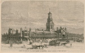 Conception du nouveau marché de viande morte à Smithfield - English School