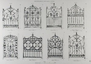 Conceptions pour des balustrades en fonte, de 