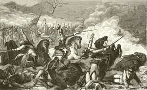 Destruction des cuirassiers du comte de Bismarck par la mitrailleuse