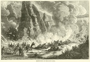 Destruction des fûts de pétrole, décembre 1870