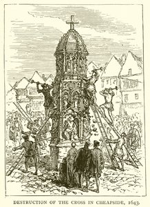 Destruction de la croix à Cheapside, 1643 - English School