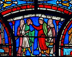 (détail) de la fenêtre du Miracle