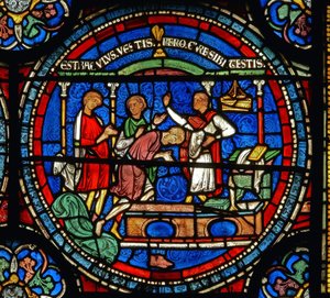 (détail) de la fenêtre du Miracle : Robert de Cricklade