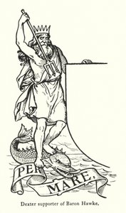 Supporteur dextre de Baron Hawke (gravure) - English School