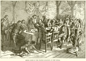 Salle à manger des colons français à Port Royal - English School
