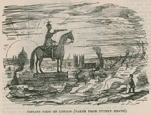 Vue lointaine de Londres (prise de Putney Heath) - English School
