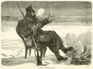 En service de poste avancée, décembre 1870