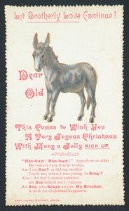 Âne, Carte de Noël