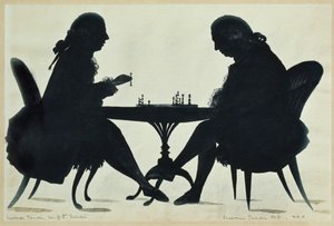 Dr. E. Darwin jouant aux échecs avec son fils, vers 1780
