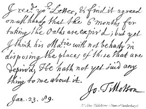Dr John Tillotson (Doyen de Canterbury)