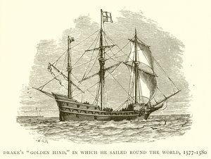 Le Golden Hind de Drake, dans lequel il a fait le tour du monde, 1577-1580